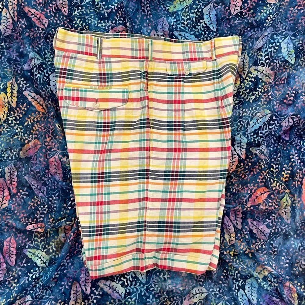 Vintage Boston Traders Plaid Shorts Size 34